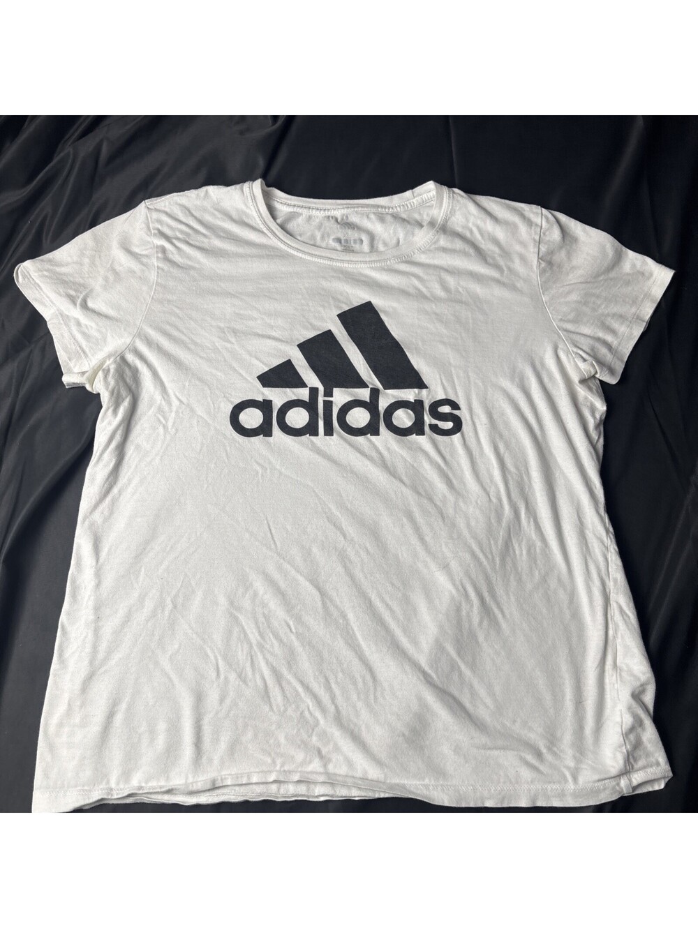 Women’s Adidas Black-And-White T-Shirt Extra Large